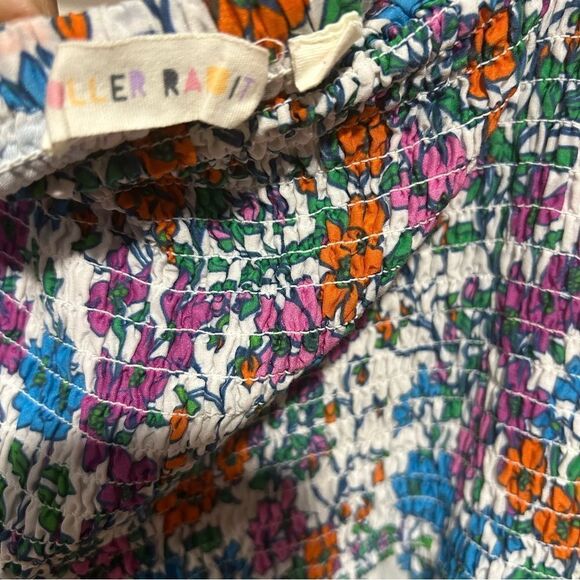 Anthropologie Roller Rabbit Blomst Doe silk & cotton floral shirred sundress - Picture 8 of 9